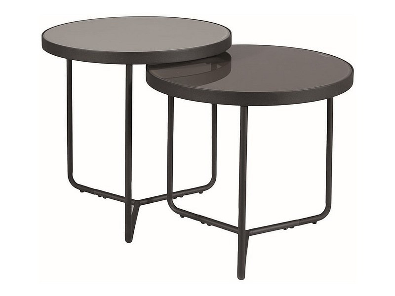 Set mese de cafea penelope – gri+gri deschis/negru
