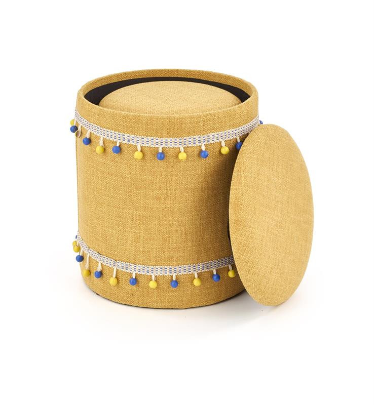 Poze Set tabureti tapitati Grado Galben