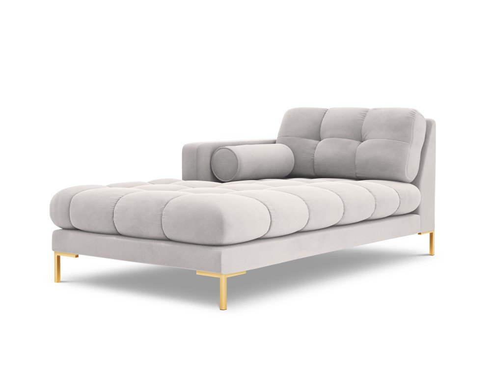 Poze Sezlong tapitat Bali velvet/picioare gold – L185 x l102 x h75