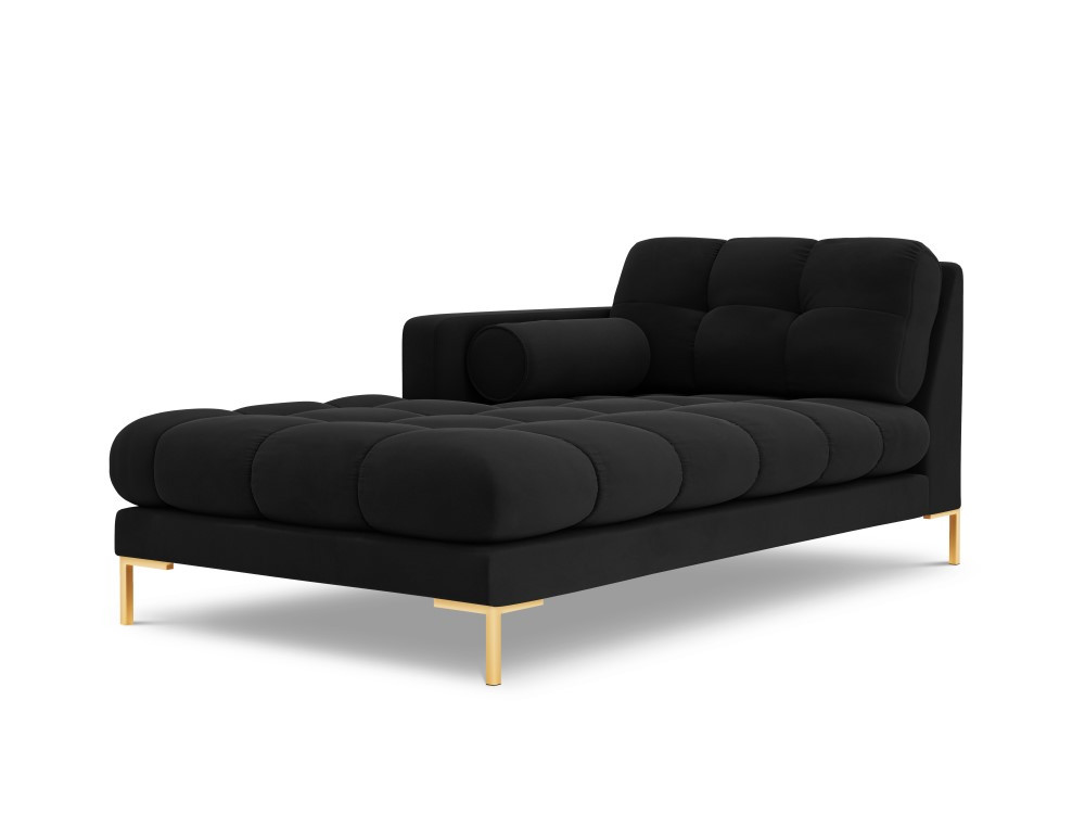 Poze Sezlong tapitat Bali velvet/picioare gold – L185 x l102 x h75