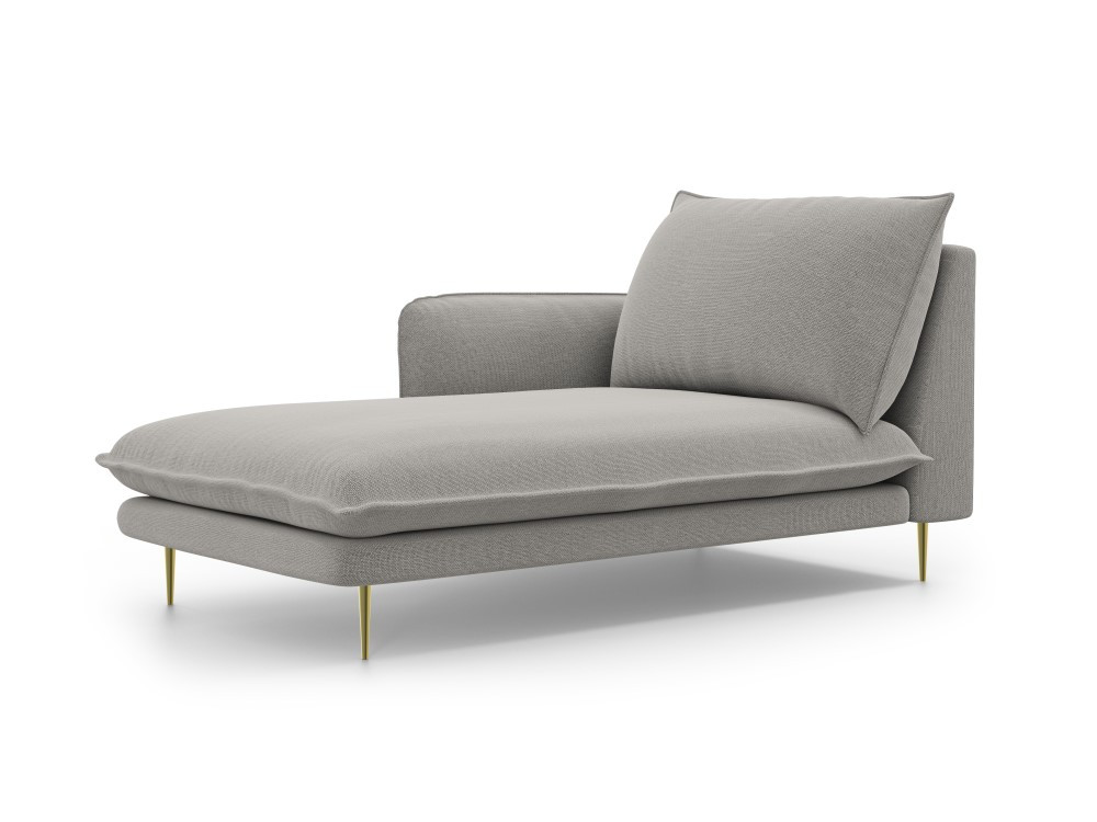 Poze Sezlong tapitat Vienna picioare gold – L170 x l110 x h95