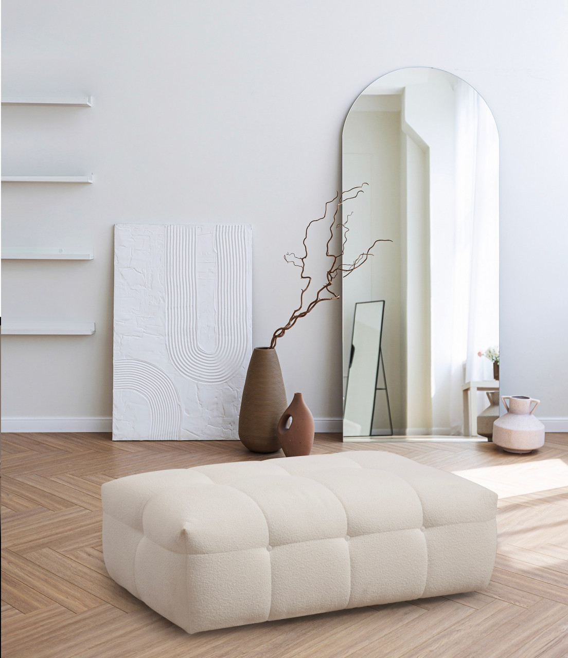 Poze Taburet Cady Ottoman bej