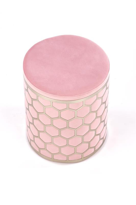 Poze Taburet tapitat Aqua roz deschis – H44 cm