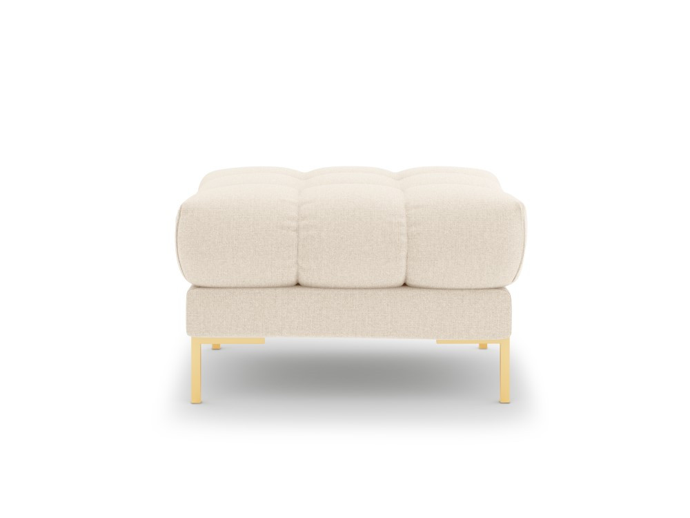 Poze Taburet tapitat Bali stofa/picioare gold – L60 x l60 x h41