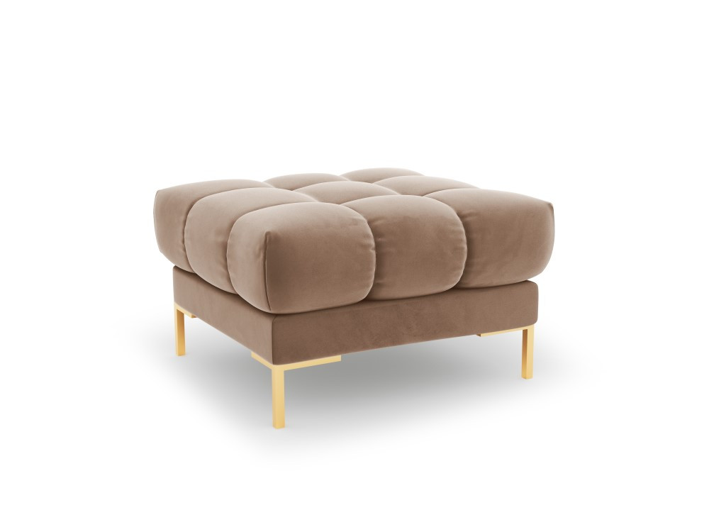 Poze Taburet tapitat Bali velvet/picioare gold – L60 x l60 x h41
