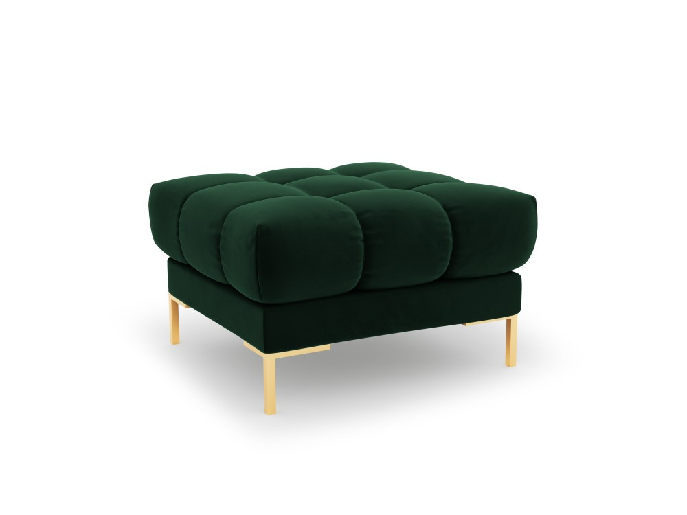 Poze Taburet tapitat Bali velvet/picioare gold – L60 x l60 x h41