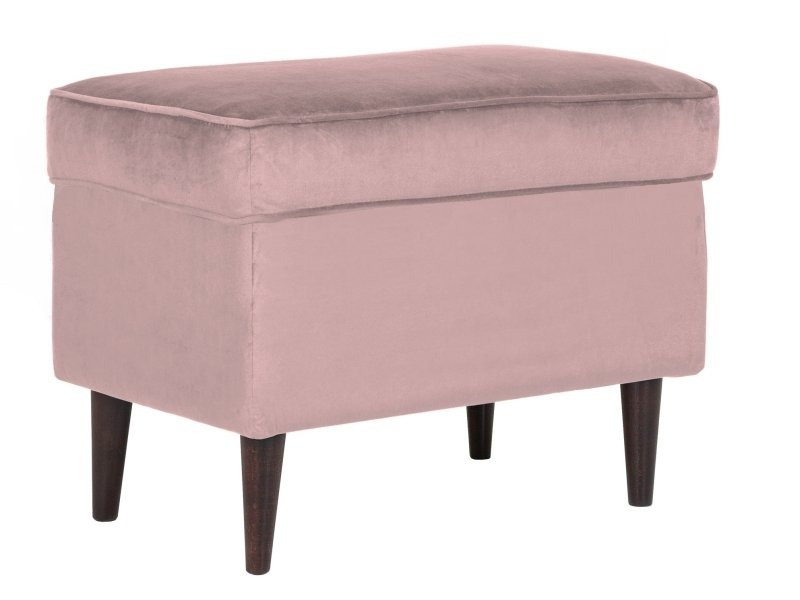 Taburet tapitat ron velvet roz blu52