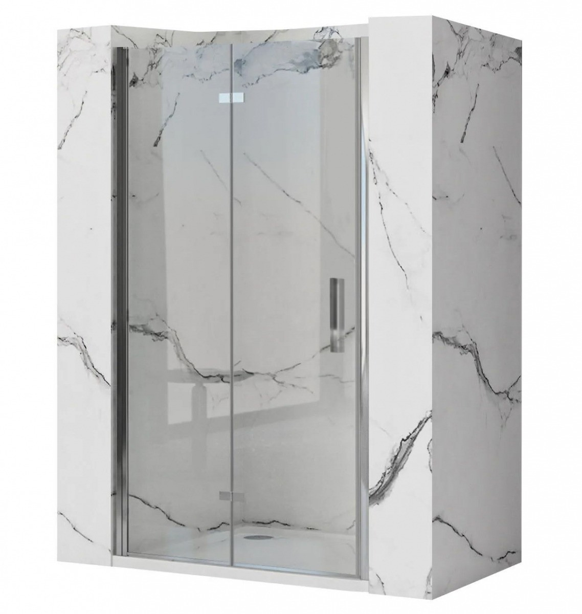 Poze Ușă pentru dus Molier sticla securizata crom - 90x195 cm