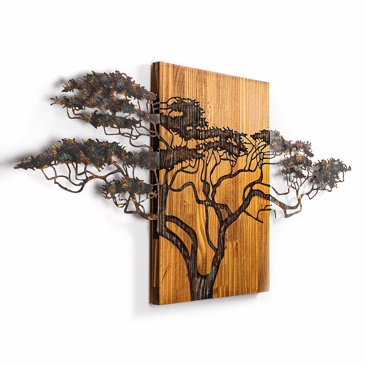 Poze Accesoriu decorativ de perete din lemn Acacia Tree - 329-A