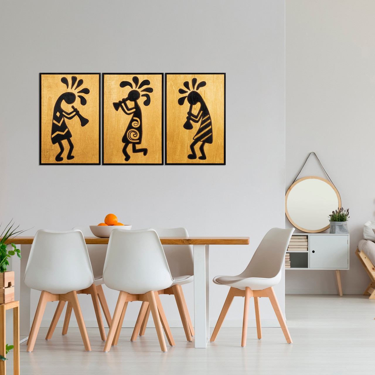 Poze Accesoriu decorativ de perete din lemn African music 2
