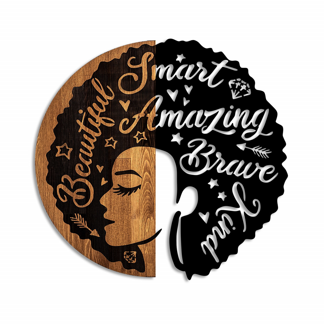 Poze Accesoriu decorativ de perete din lemn Female