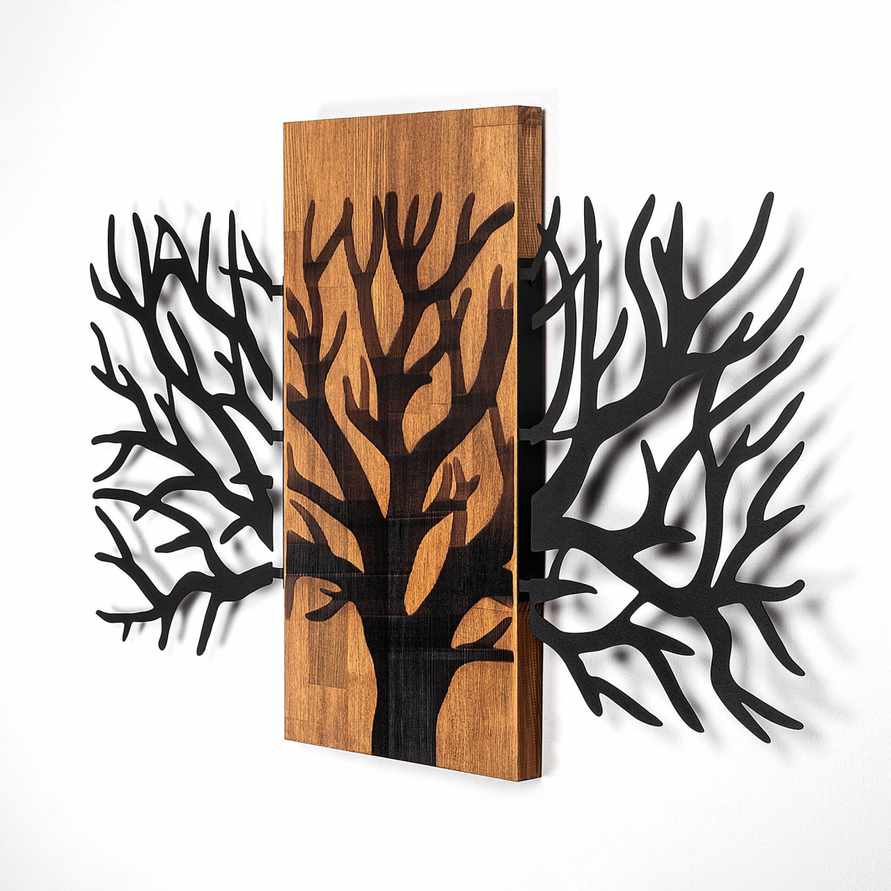 Poze Accesoriu decorativ de perete din lemn Horn tree - 381