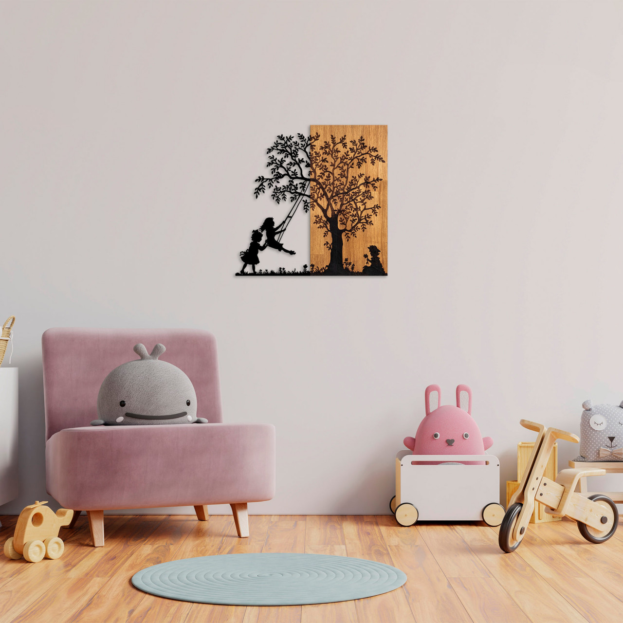 Poze Accesoriu decorativ de perete din lemn The Tree And The Shaking Children