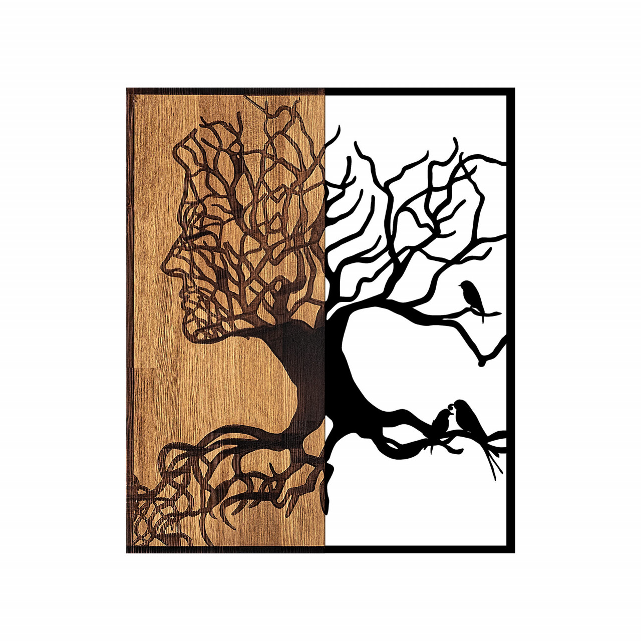 Poze Accesoriu decorativ de perete din lemn Tree Man - 291
