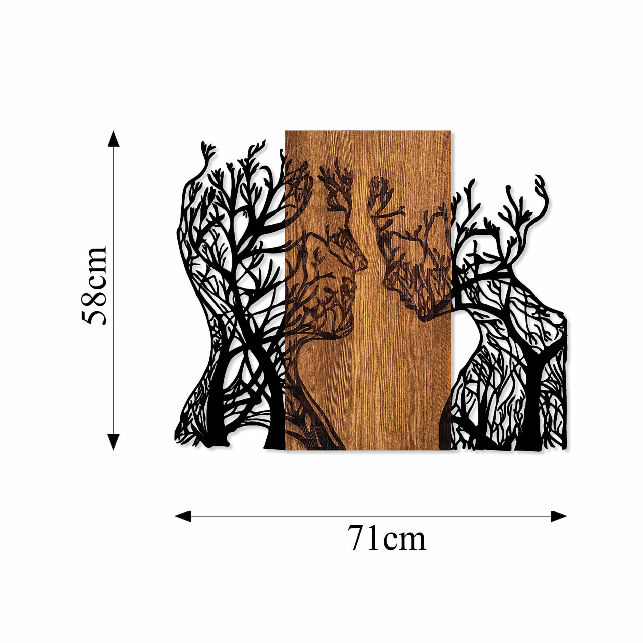 Poze Accesoriu decorativ de perete din lemn Tree Woman And Man