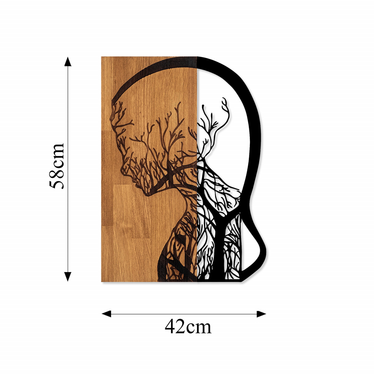 Poze Accesoriu decorativ de perete din lemn Tree Woman