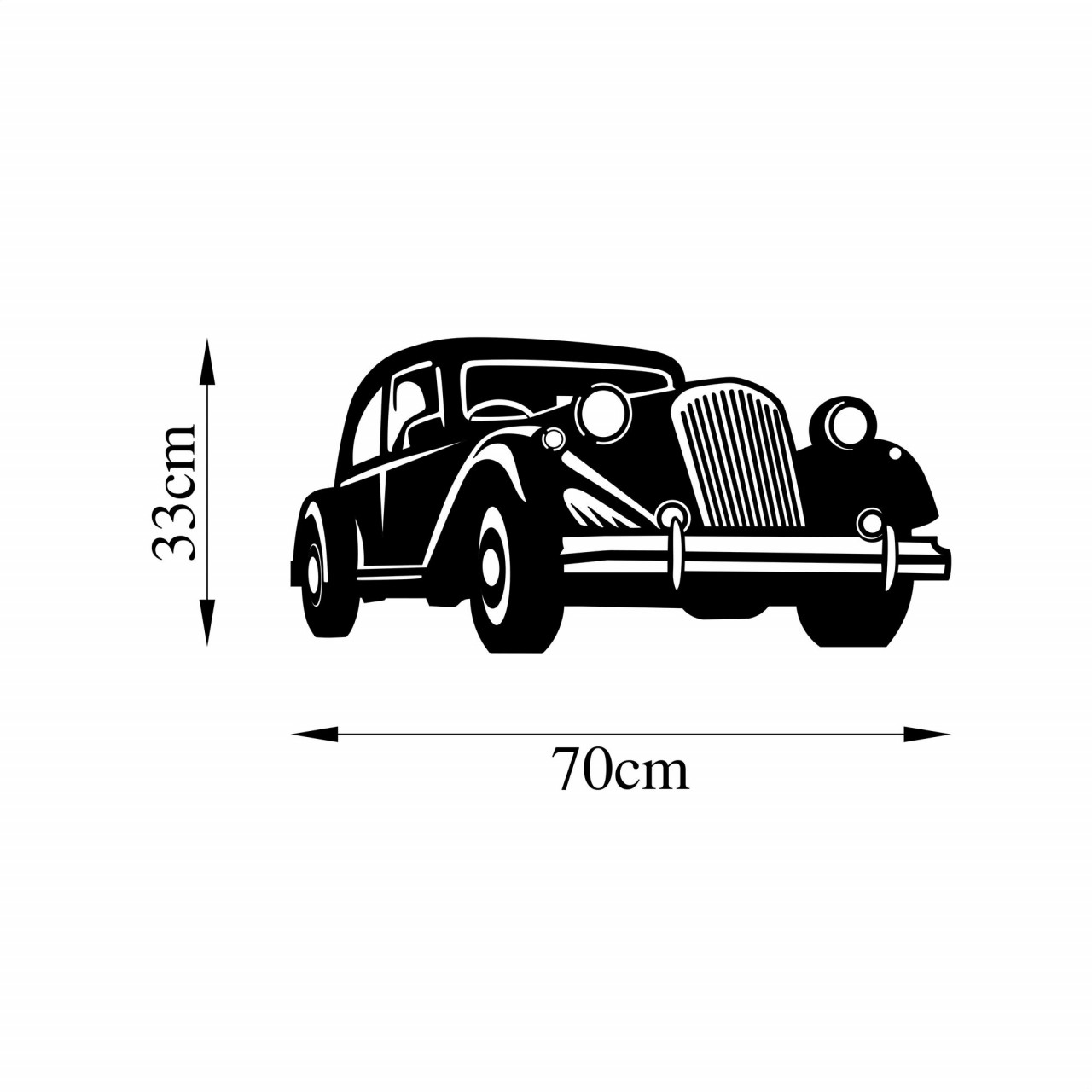 Poze Accesoriu decorativ de perete metalic Antique Car - 518