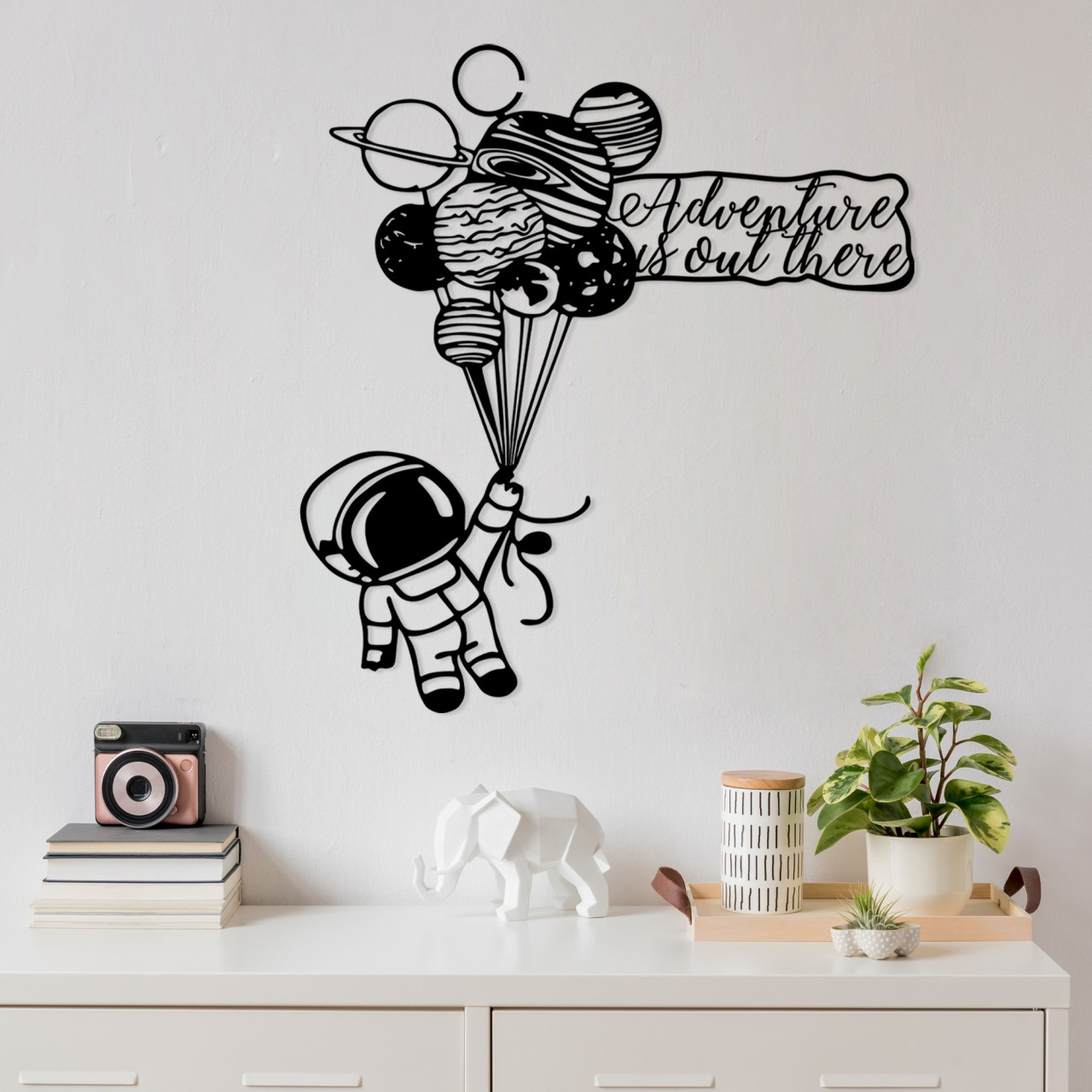 Poze Accesoriu decorativ de perete metalic Astronaut 4
