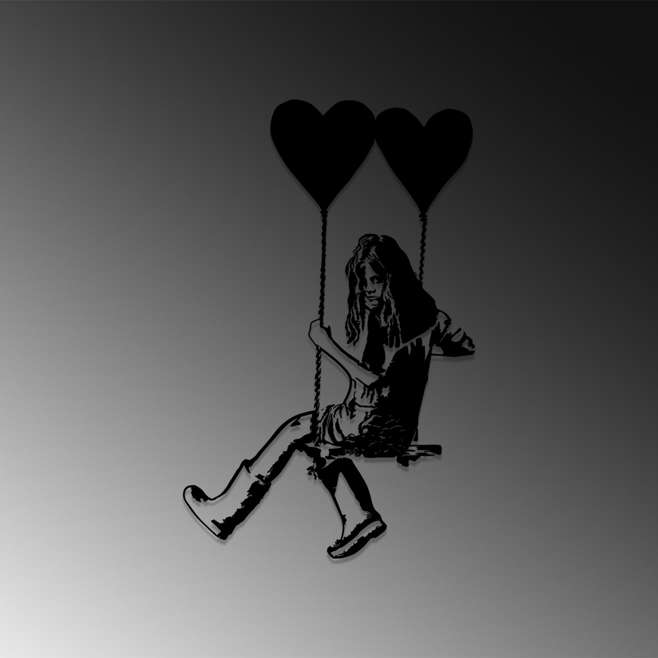 Poze Accesoriu decorativ de perete metalic Banksy art