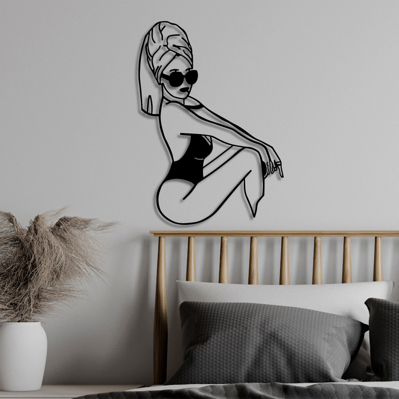 Poze Accesoriu decorativ de perete metalic Cool woman