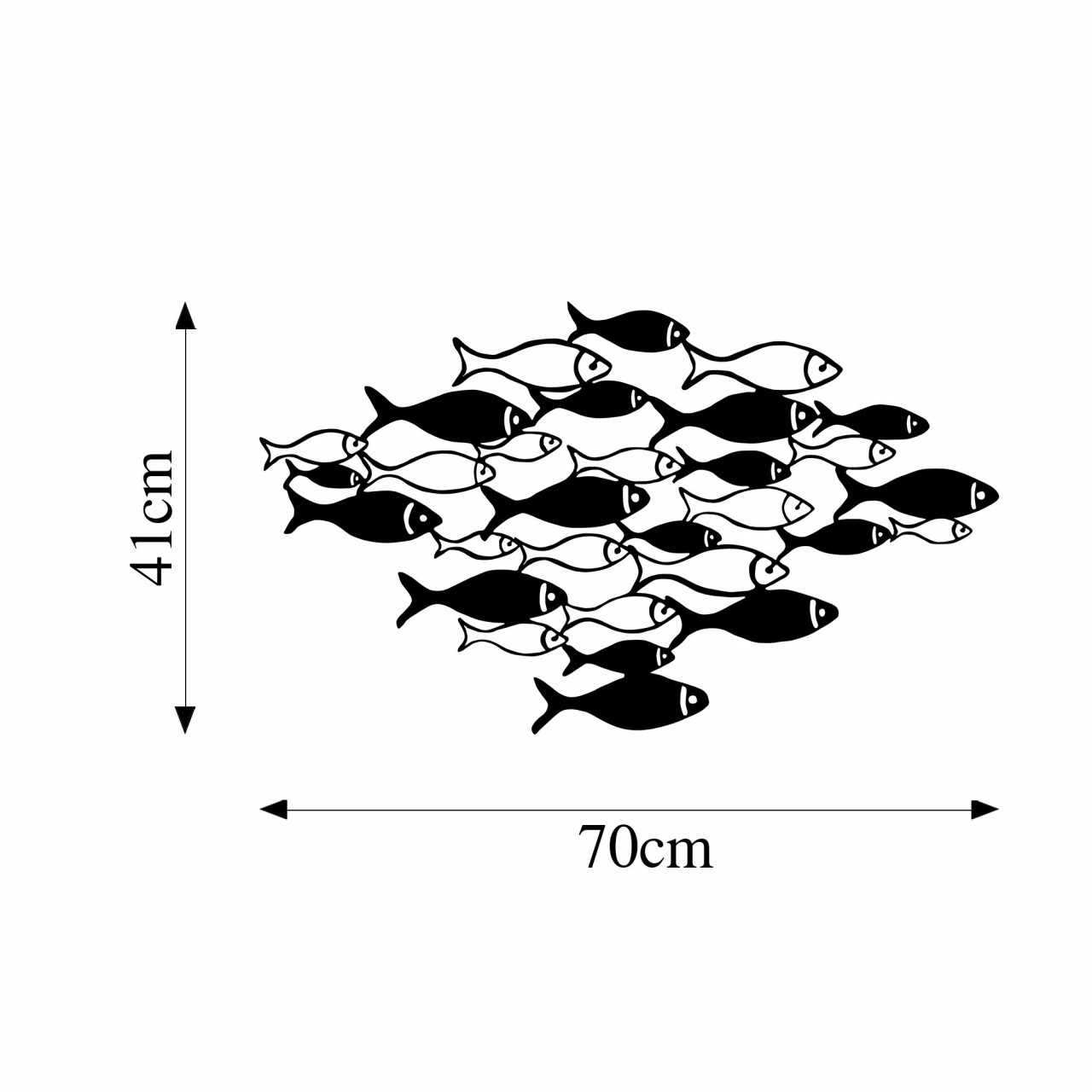 Poze Accesoriu decorativ de perete metalic Fishes - 276