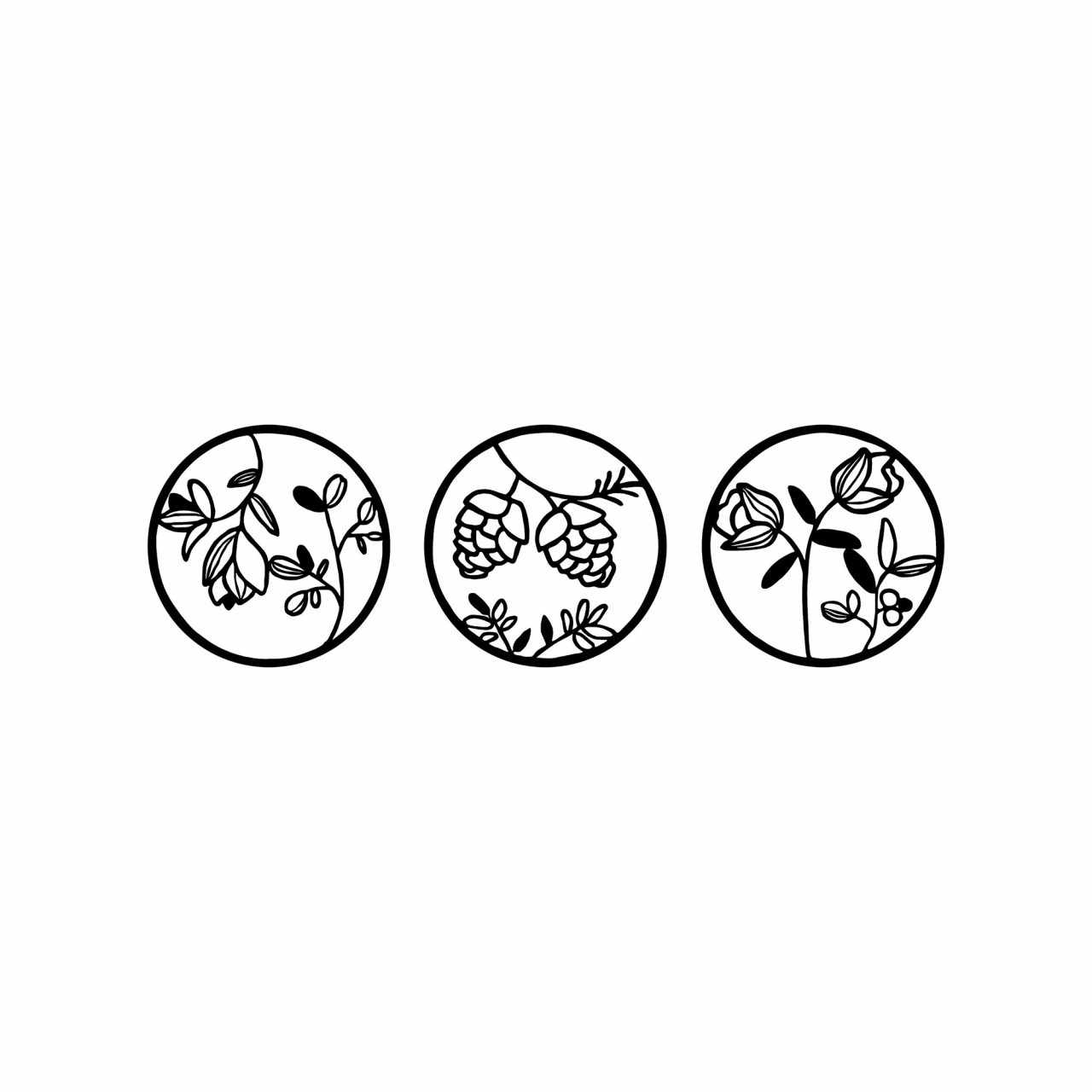 Poze Accesoriu decorativ de perete metalic Flowers - 307 S