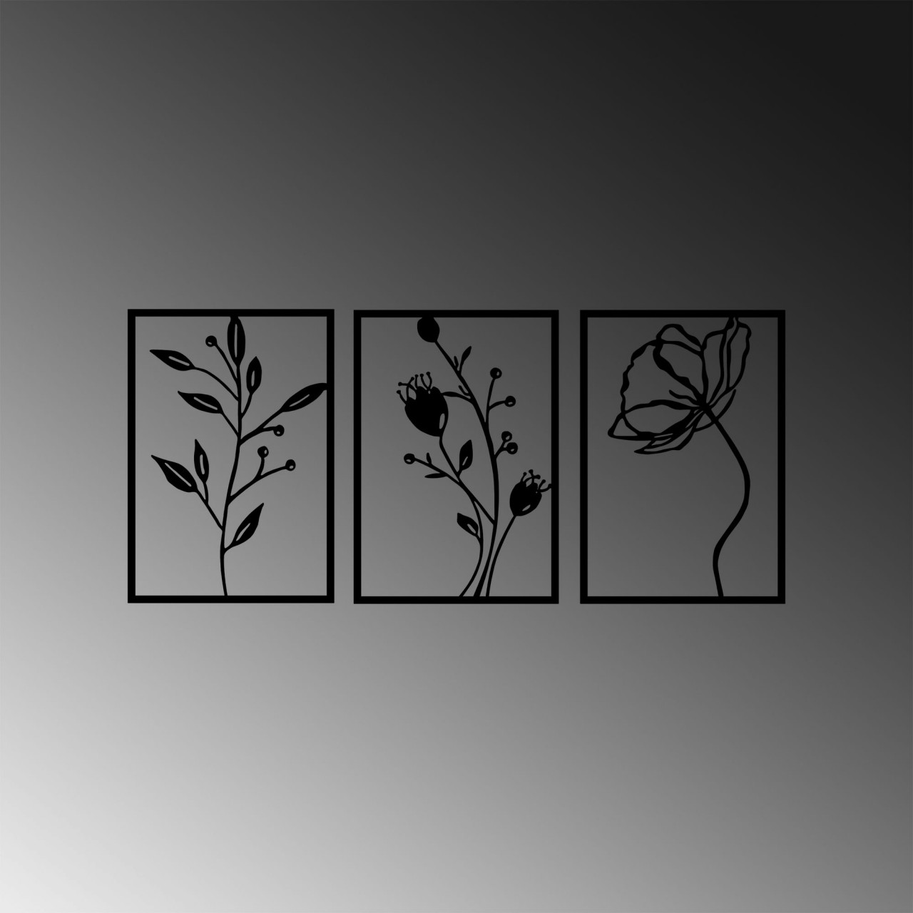 Poze Accesoriu decorativ de perete metalic Flowers - 311