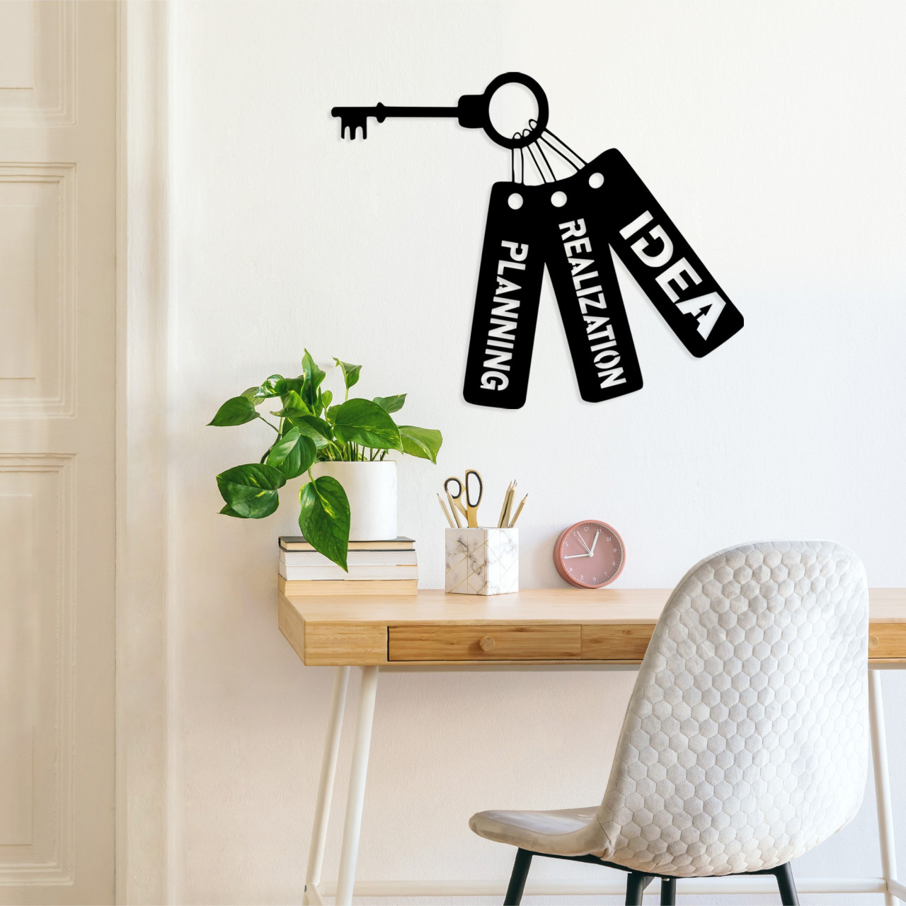 Poze Accesoriu decorativ de perete metalic Idea Realization Planning