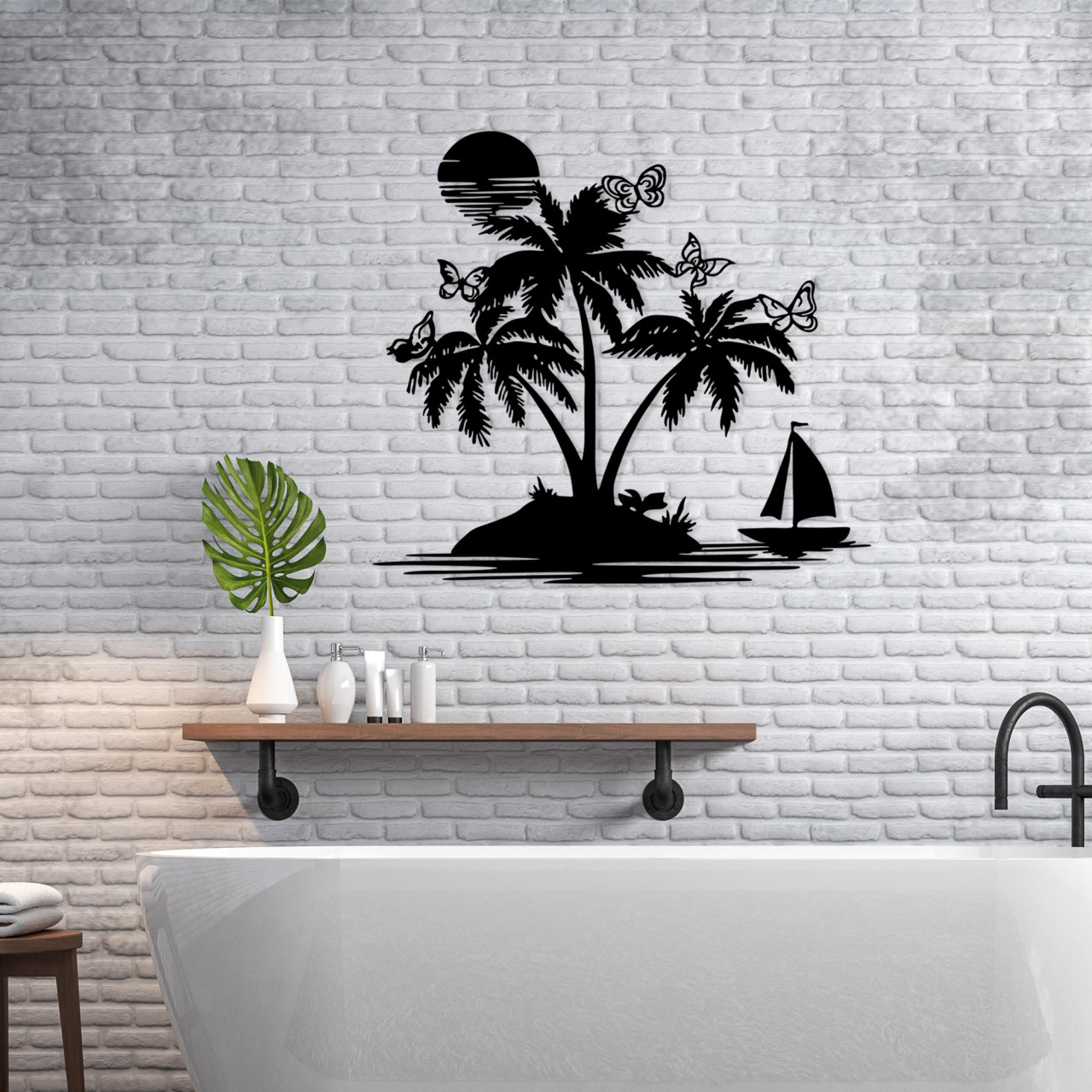 Poze Accesoriu decorativ de perete metalic Island