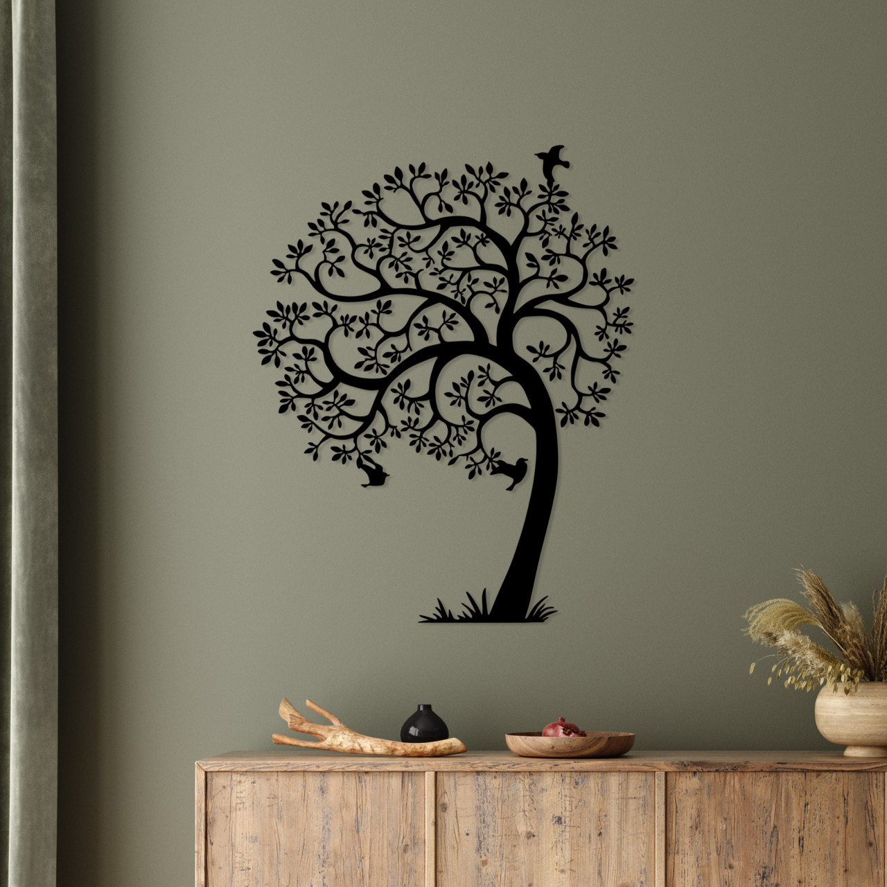 Poze Accesoriu decorativ de perete metalic Lonely Tree