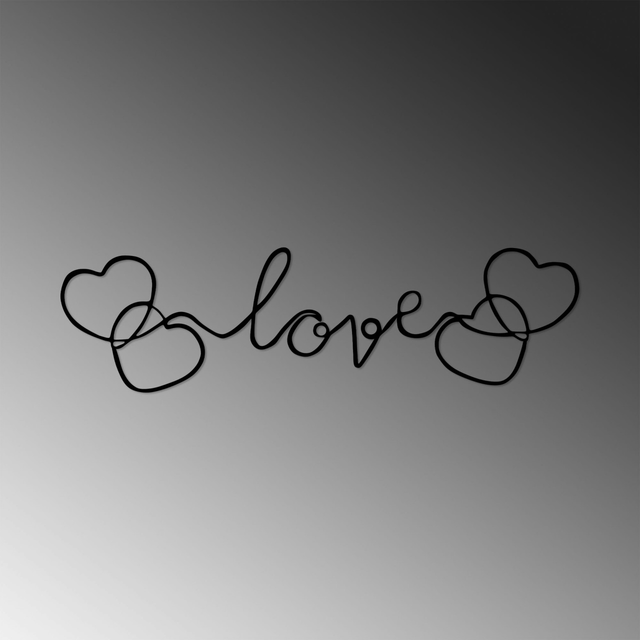 Poze Accesoriu decorativ de perete metalic Love - 491