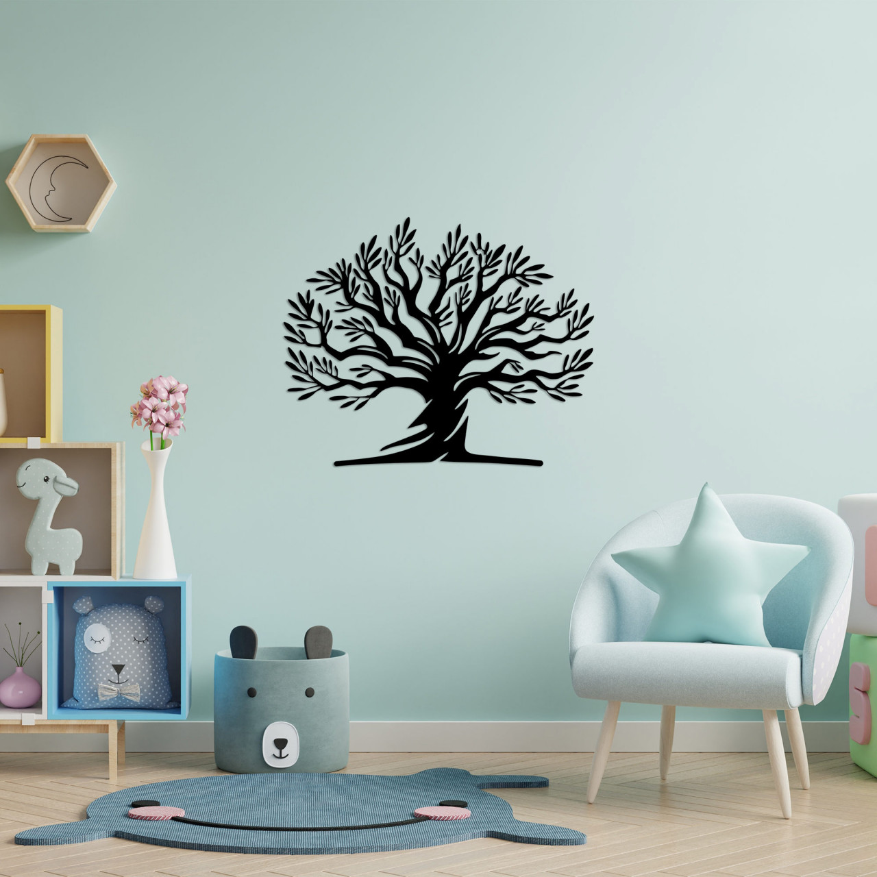 Poze Accesoriu decorativ de perete metalic Monumental Tree 18