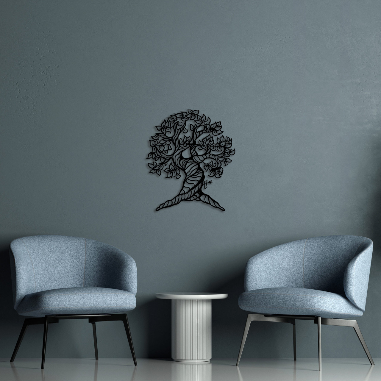 Poze Accesoriu decorativ de perete metalic Monumental Tree - 275