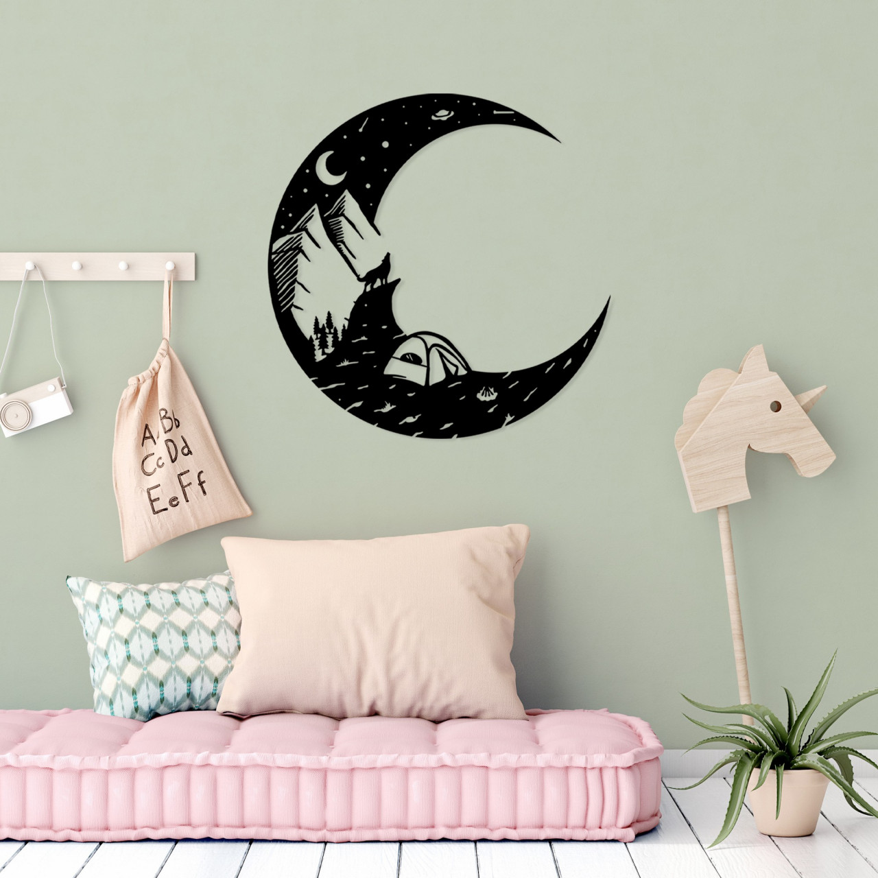 Poze Accesoriu decorativ de perete metalic Moonlight Camp