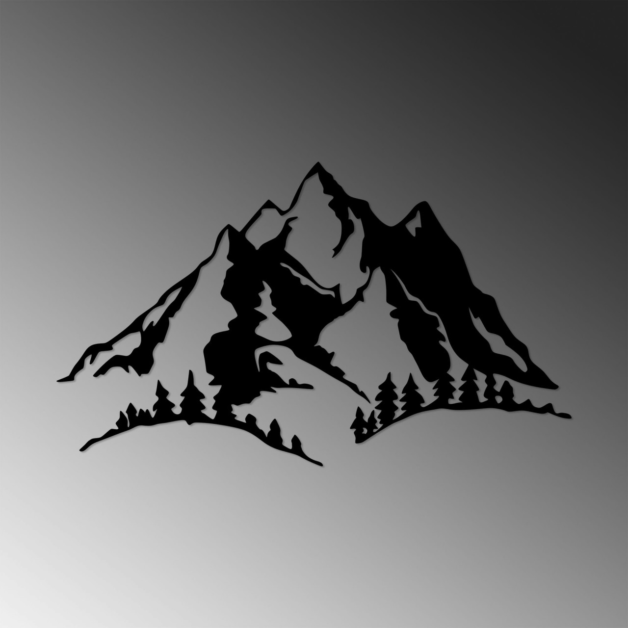 Poze Accesoriu decorativ de perete metalic Mountain - 487