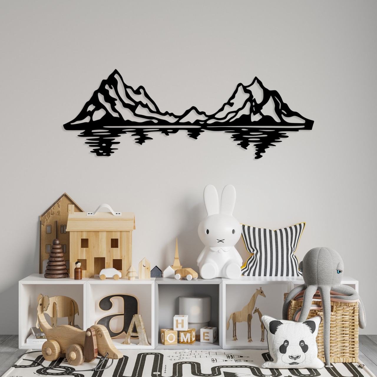 Poze Accesoriu decorativ de perete metalic Mountains