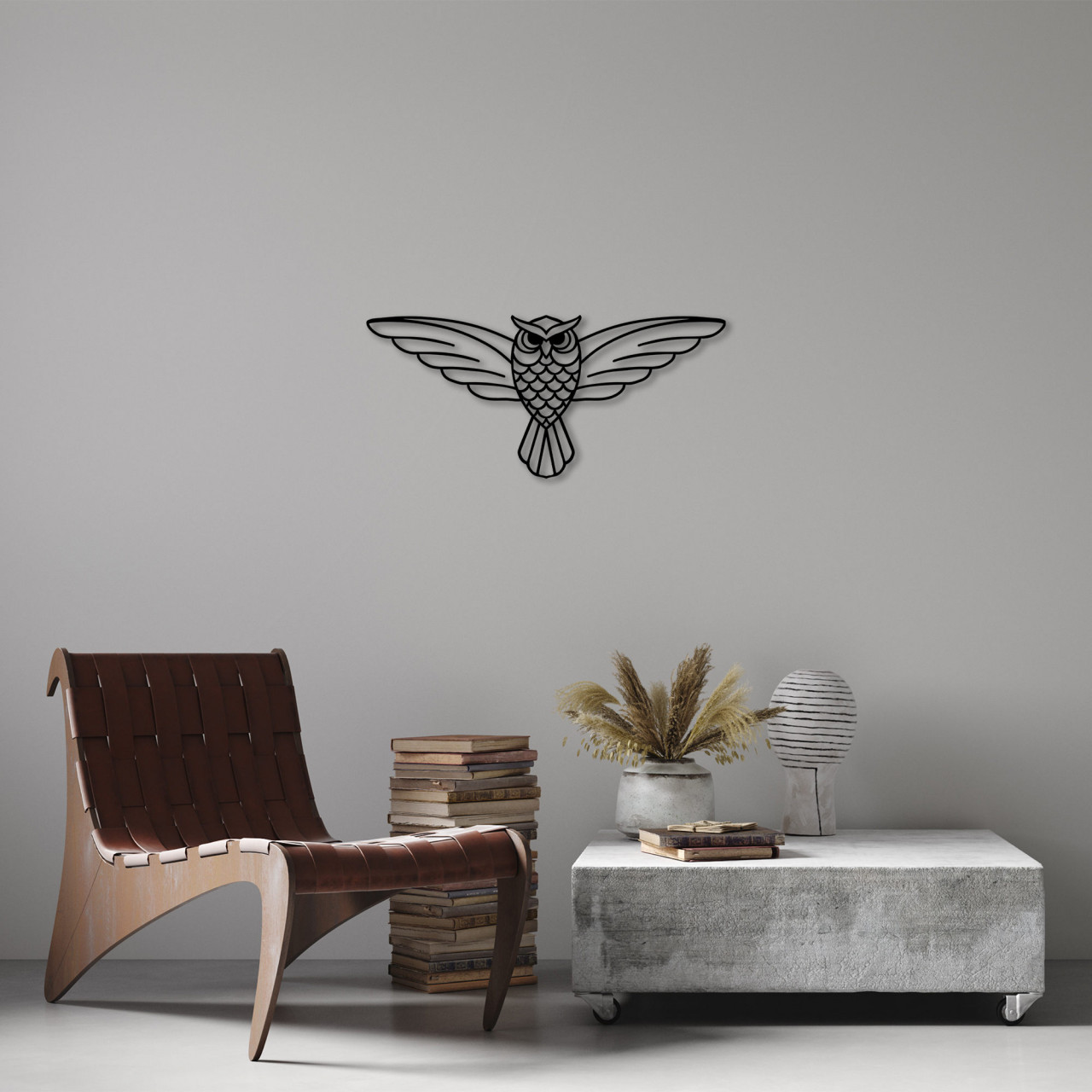 Poze Accesoriu decorativ de perete metalic Owl - 288