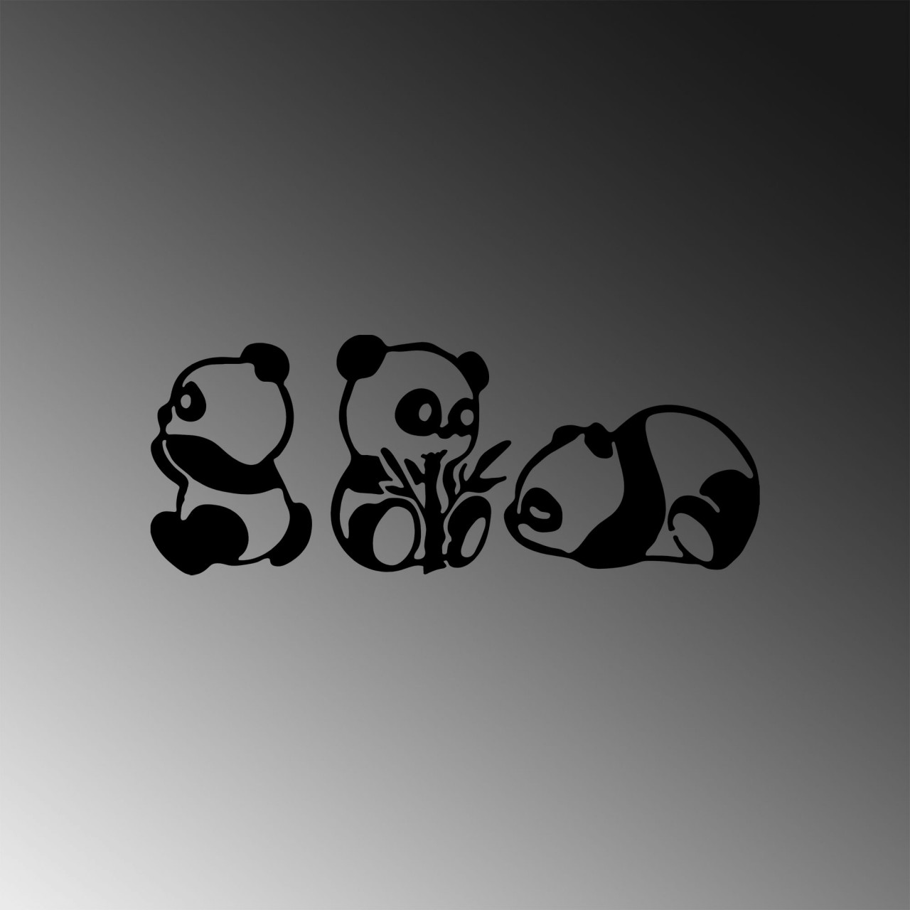 Poze Accesoriu decorativ de perete metalic Pandas - 298