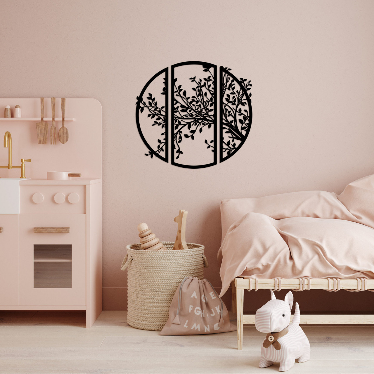 Poze Accesoriu decorativ de perete metalic Piece Flower - 502