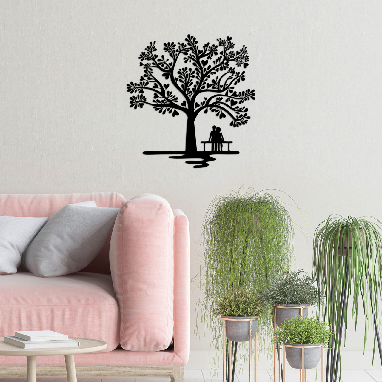 Poze Accesoriu decorativ de perete metalic Romance Under The Tree - 501