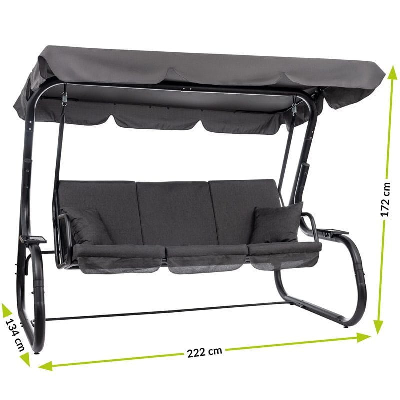 Poze Balansoar de terasa Carpatia gri L222 cm