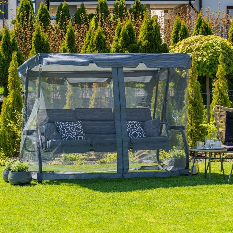 Poze Balansoar de terasa Ines B gri/bleumarin L215 cm