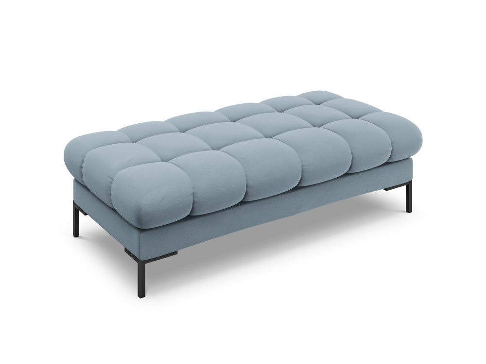 Poze Banca tapitata Bali velvet/picioare negre – L133 x l62 x h41
