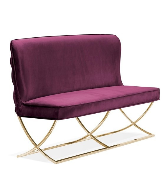 Poze Bancuta tapitata Scarlet burgundy – H98 cm