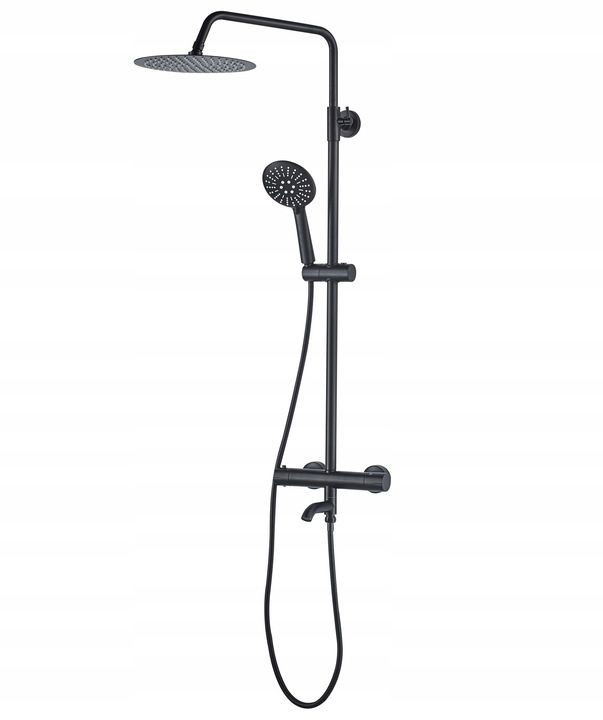 Poze Baterie de dus cu termostat Lungo neagra