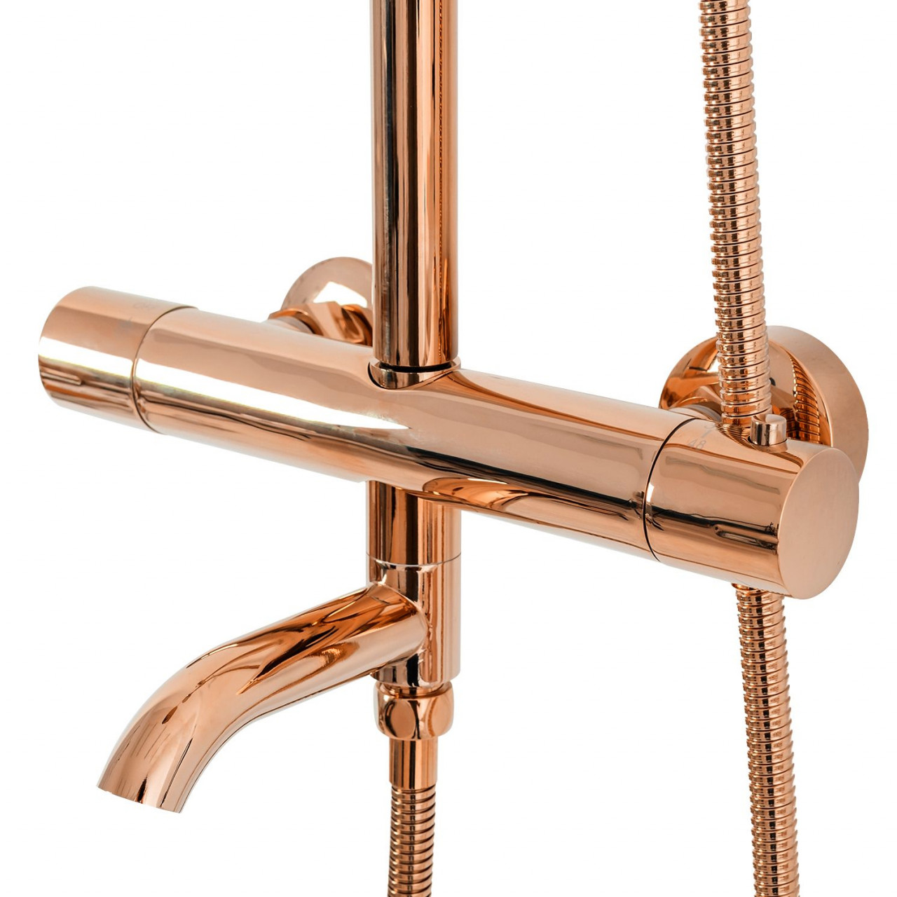 Poze Baterie de dus cu termostat Lungo roz gold