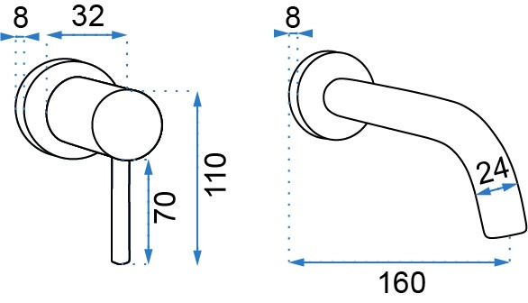 Poze Baterie Lungo rose gold cu corp îngropat inclus