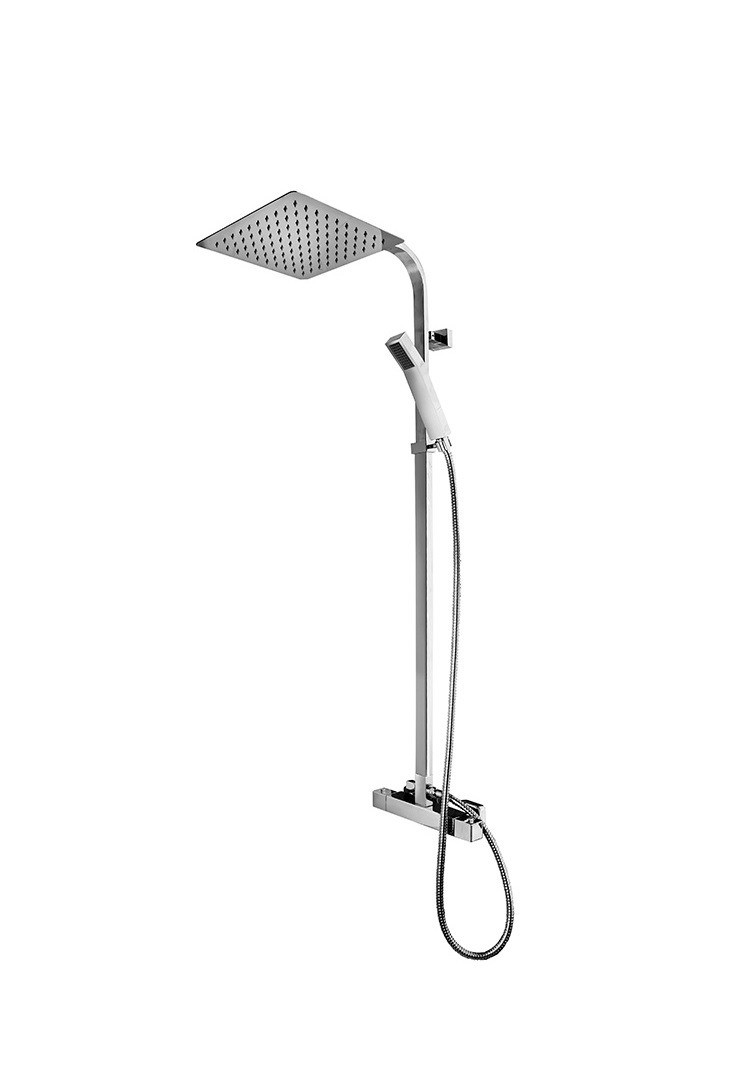 Poze Baterie pentru dus Milan silver reglabilă - H129 cm