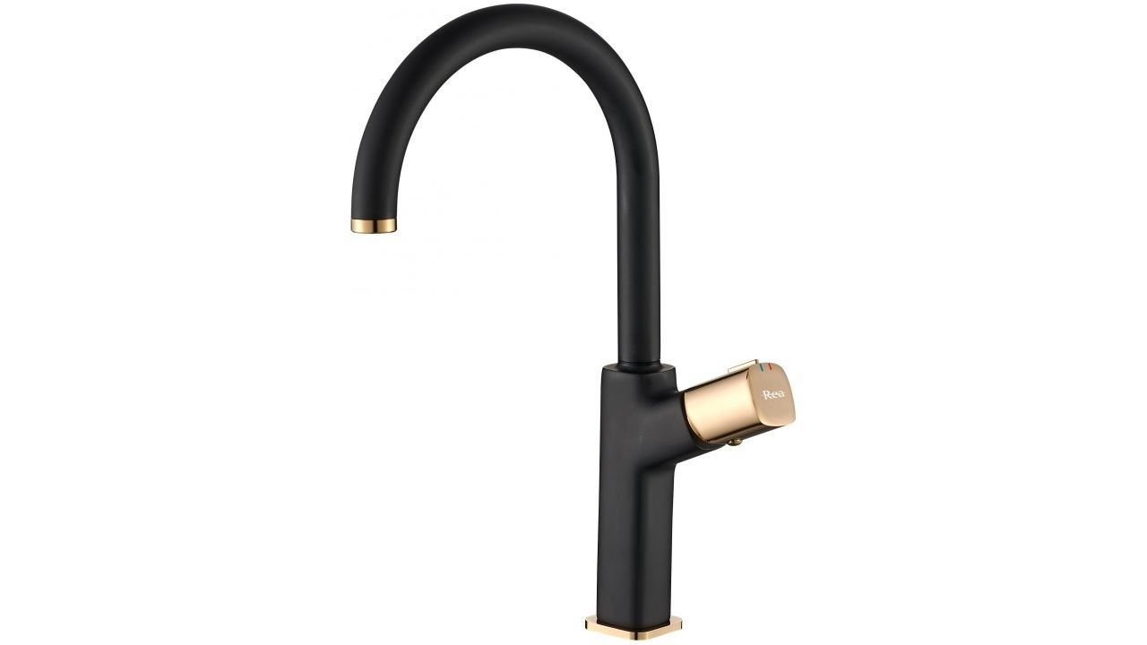 Poze Baterie Salto înaltă negru mat / gold - H 35,5 cm