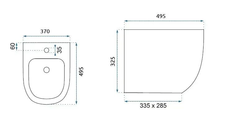 Poze Bideu suspendabil Carlo Mini alb/auriu